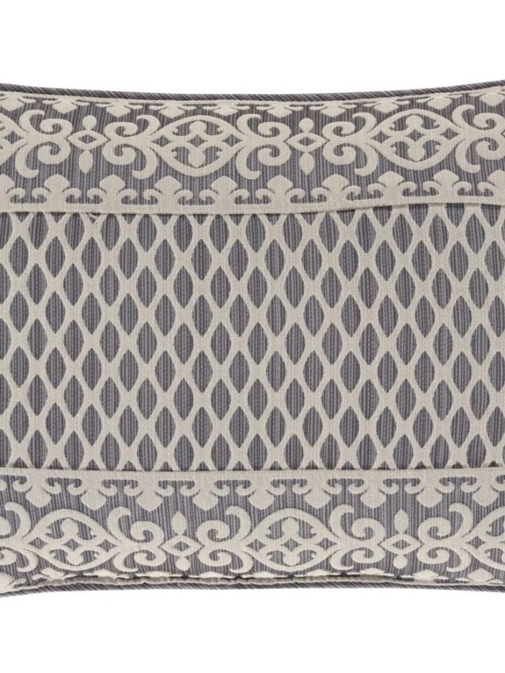 Five Queens Court Leah Boudoir Decorative Throw Pillow - Charcoal - NWT